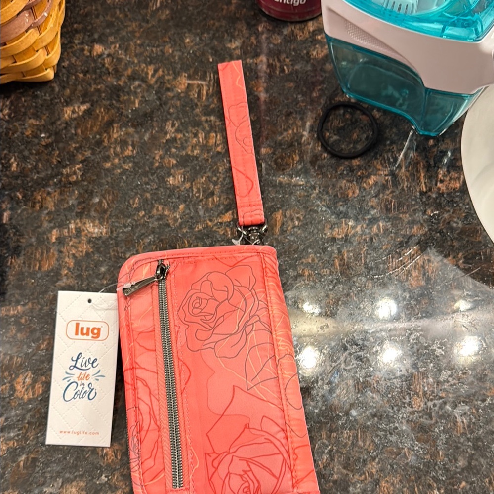 Lug Coral Wristlet with Rose Pattern